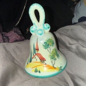 Vintage Italian Hand Painted Ceramic Bell!!!